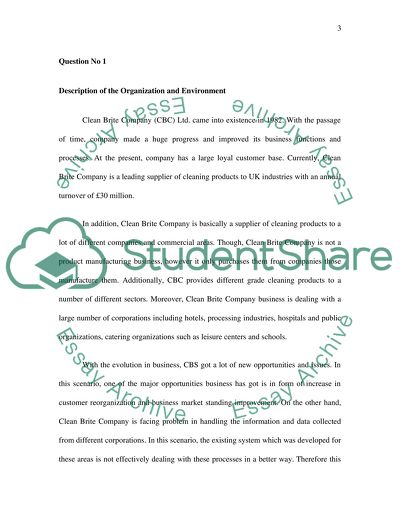 Bussiness Operation System: The Clean Brite Company