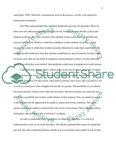 Marx and Capitalism. Why and how does Marx think Capitalism is bound to collapse