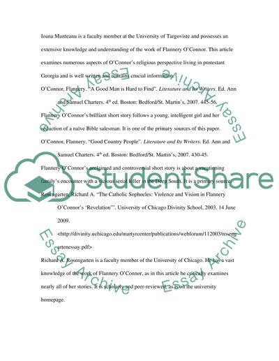 Annotated working Bibliography