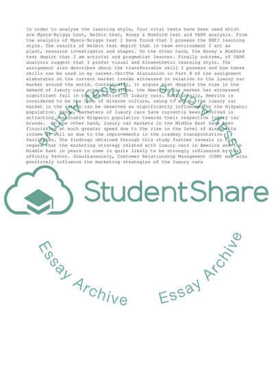 Marketing of Luxury Cars Depending on the Affinity