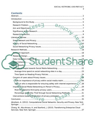 Social Network and Privacy