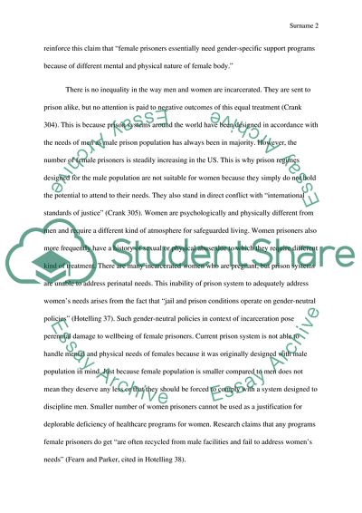 Current Prison Policies Should Be Changed For Women