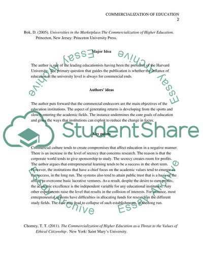 The Commercialization of Higher Education as a Threat to the Values of Ethical Citizenship