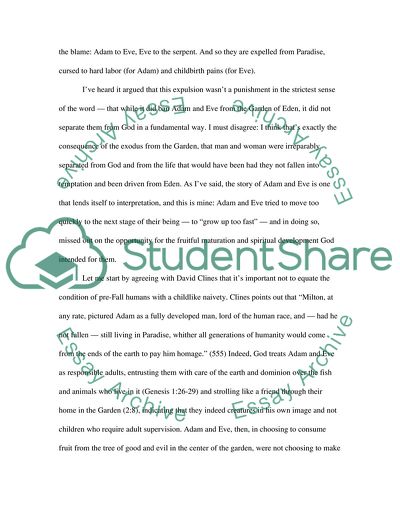 Adam and Eves Expulsion from Paradise