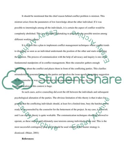 Third Party Conflict Resolution Paper