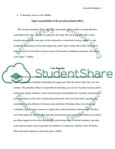 Main Conditions of Juvenile Probation