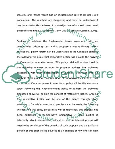 Canadian Criminal Justice Reform