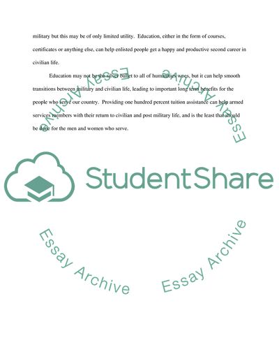 Why Is Education Important to Enlisted Service Members