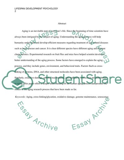 Biological and psychological aging