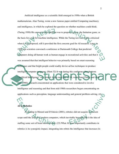 The Role of Artificial Intelligence in Robotics