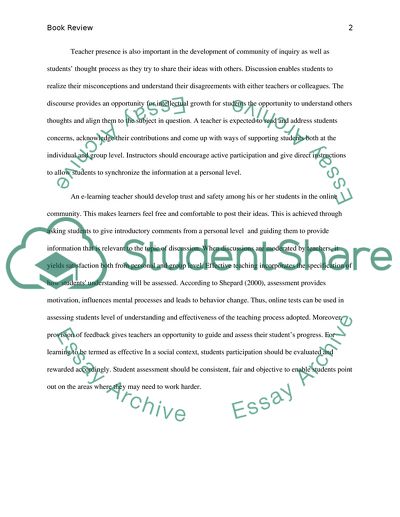 The Community of Inquiry Model