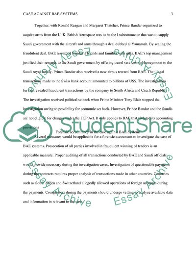 Case Against BAE Systems in the Context of the Foreign Corrupt Practices Act