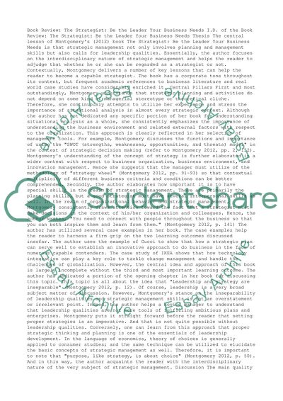 Book review The Strategist: Be the Leader Your Business Needs