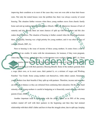 Barriers and Restrictions for Adolescents and Young Mothers