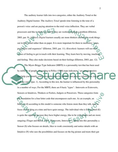 Learning Styles in Literature