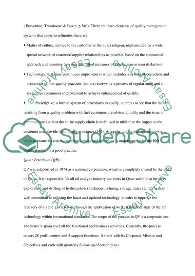 Quality Management Systems in Qatar Petroleum