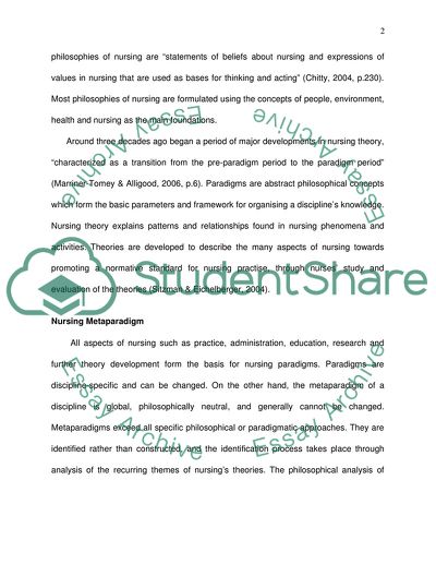 Personal Nursing Philosophy: Concept Synthesis