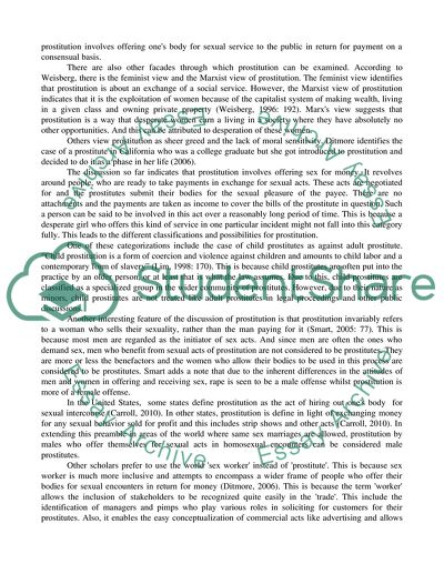 Prostitution: Modern Trends and Impacts