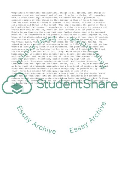 Diagnosing Organizational Change