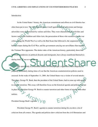 The US Civil Liberties Implications of Counterterrorism Policies