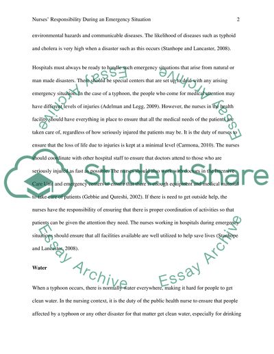 Essay emergency situation picture