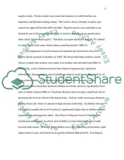 The Necessity of Human Touch in the Early Childhood Education Classroom