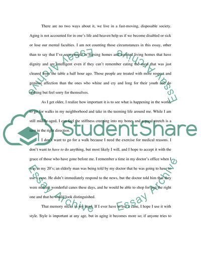 The Problem of Aging