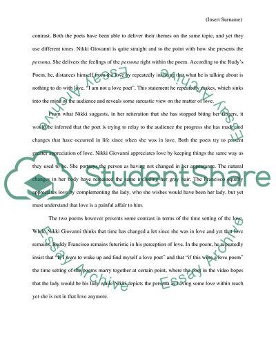 Use of Language in Love in Place and Love Poem Medley