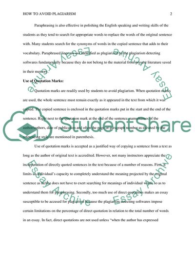 How to Avoid Plagiarism