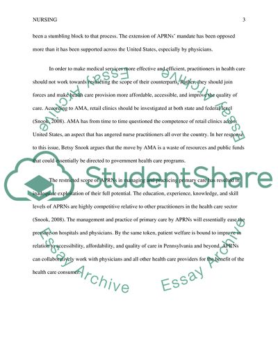 Restricted Scope of APRN Practice