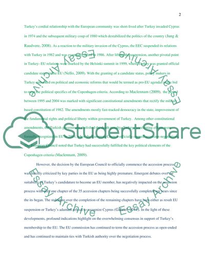 Turkeys Prospect of Becoming an EU Member