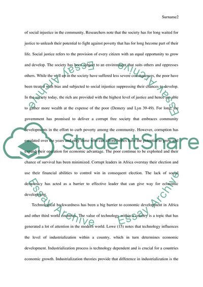 Poverty because of Urbanization in African