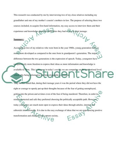 Society during the teenage years