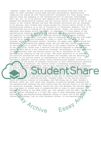 Innovation Strategies in the Service Sector