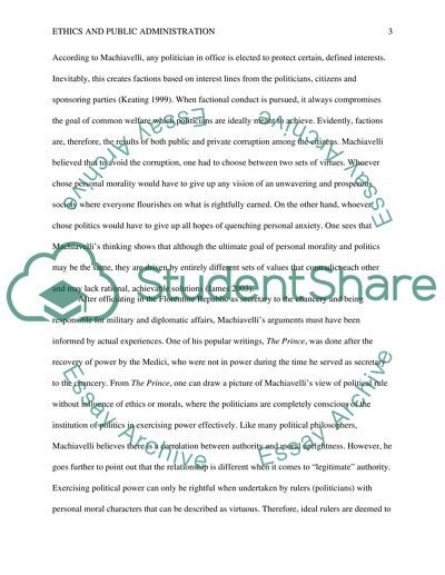 Ethics andPublic Administration