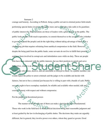 Why it is Important for those in the Criminal Justice field to have good character