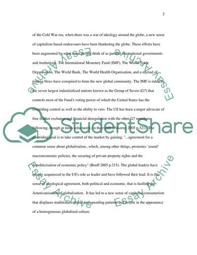 The Americanisation of Globalisation: Taking Credit, Placing Blame