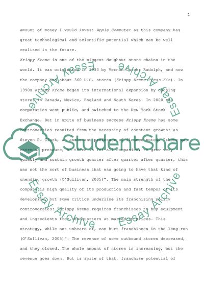 Apple Computer and Krispy Kreme