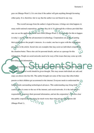 Tussle over Privacy by Mangu-Ward Katherine