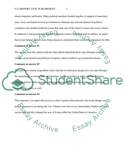 U.S. History civil war-present