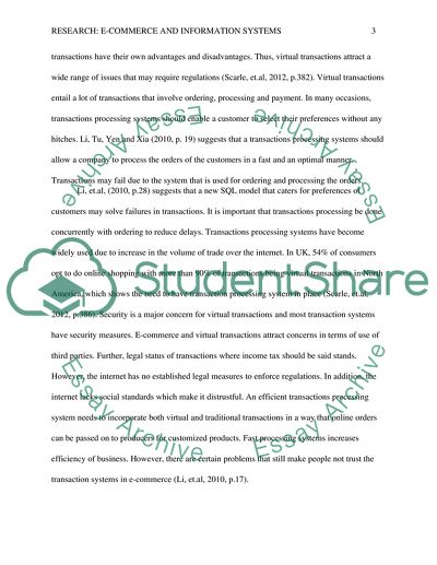 E-Commerce and Information Systems