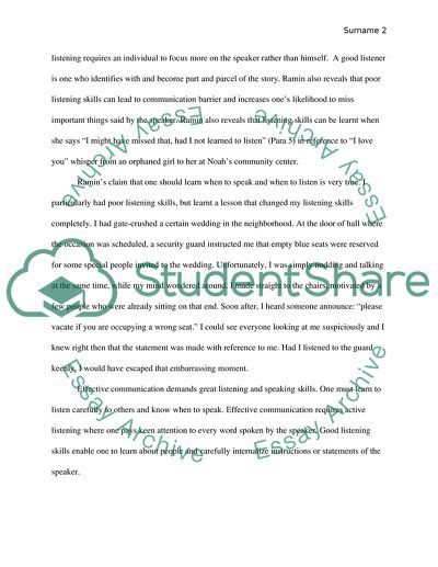 Learning to Listen by Peggy Ramin