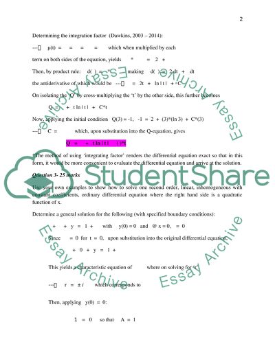 ODEs and Linear Algebra