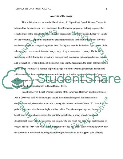 Analysis of a Political Ad of the US President Barack Obama