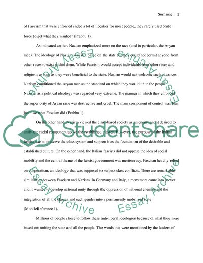 Fascism and Nazism - Similarities and Differences of the Two Anti-Liberal Ideologies of the Mid-20th Century