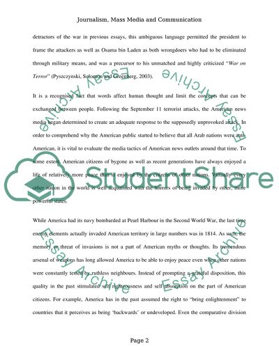 Journalism, Mass Media and Communication