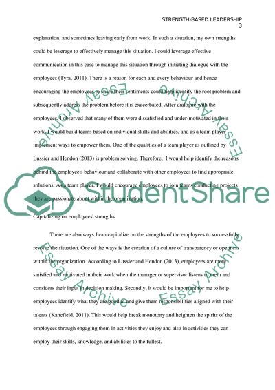Strengths-Based Leadership