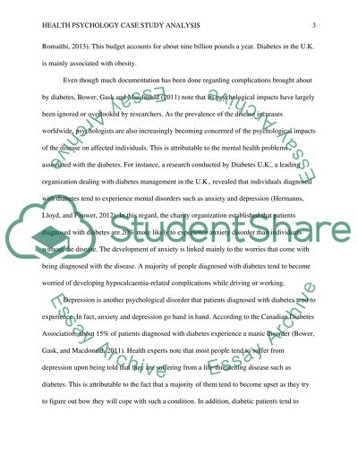 Diabetes: Psychological Case Study Analysis Case Study