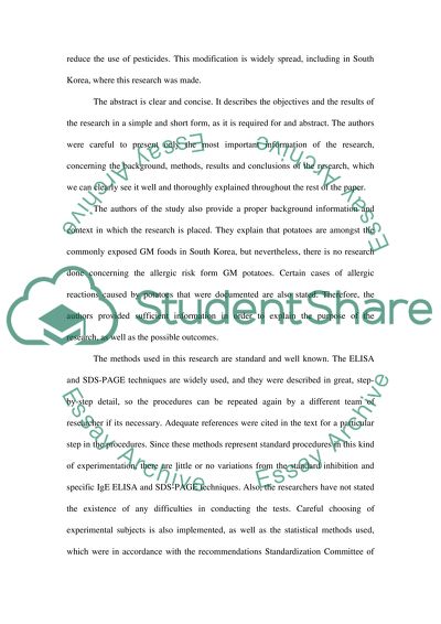 Genetically Modified Food