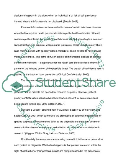 CONFIDENTIALITY IN PROFESSIONAL PRACTICE